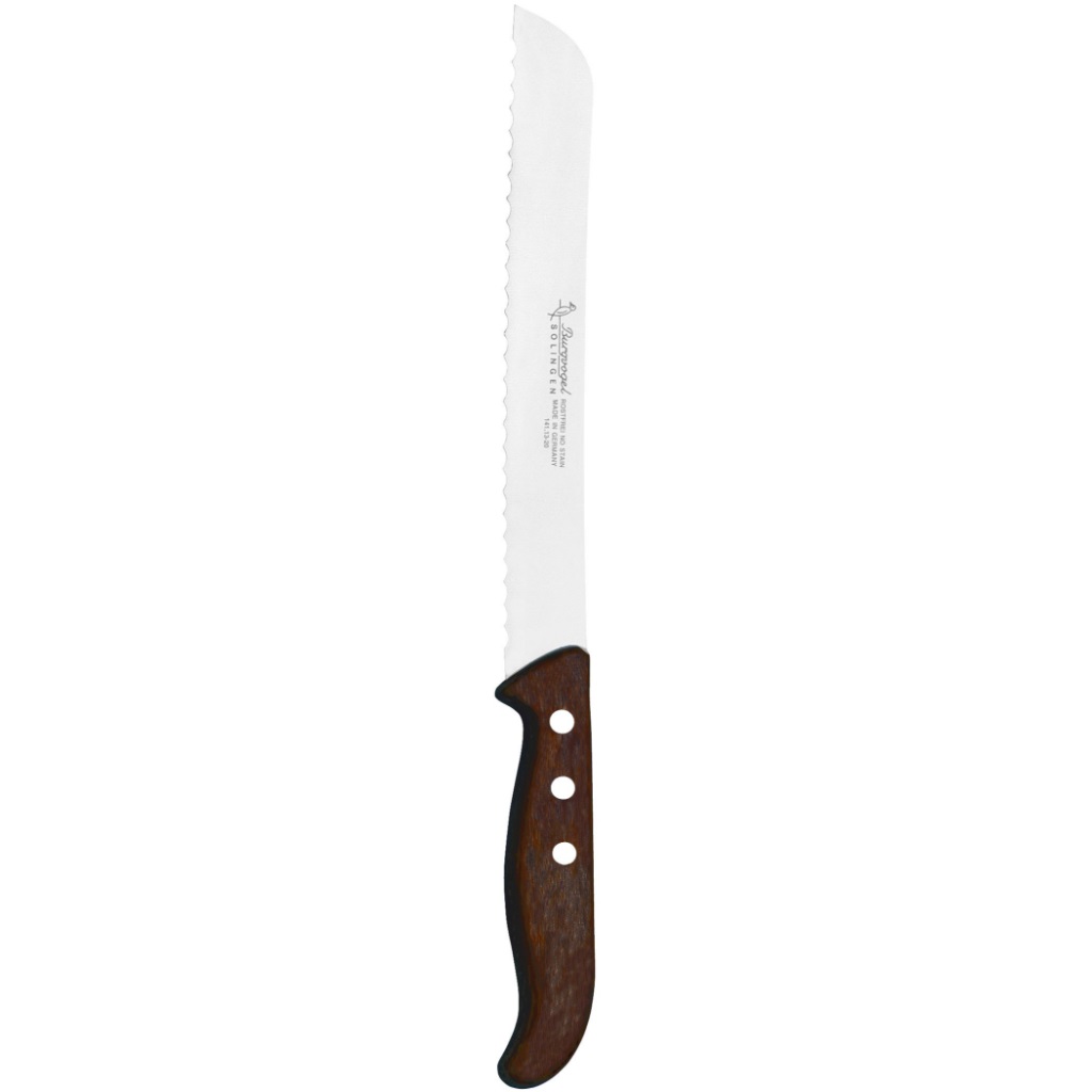 סכין לחם 21 ס"מ ידית עץ BV | PAKKAWOOD BROWN