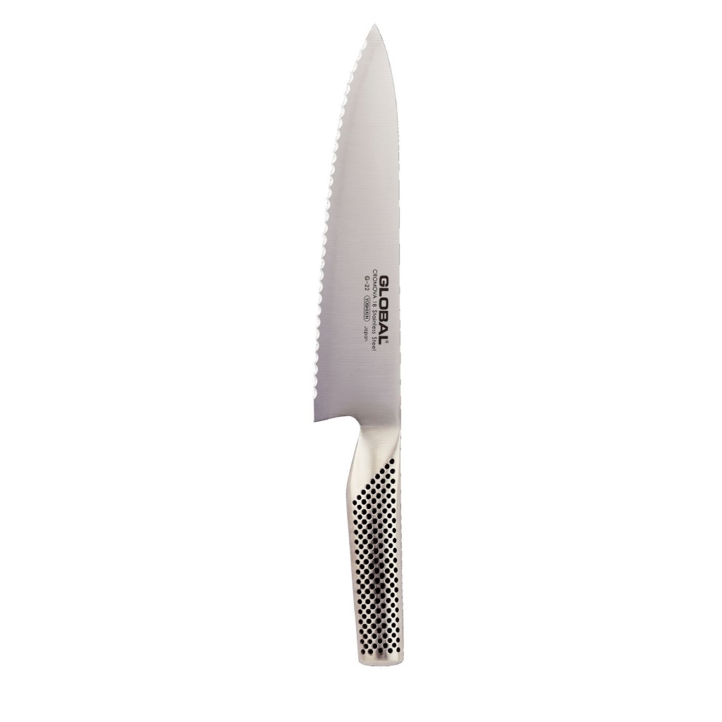 סכין שף משוננת 20 ס"מ GLOBAL | G-22