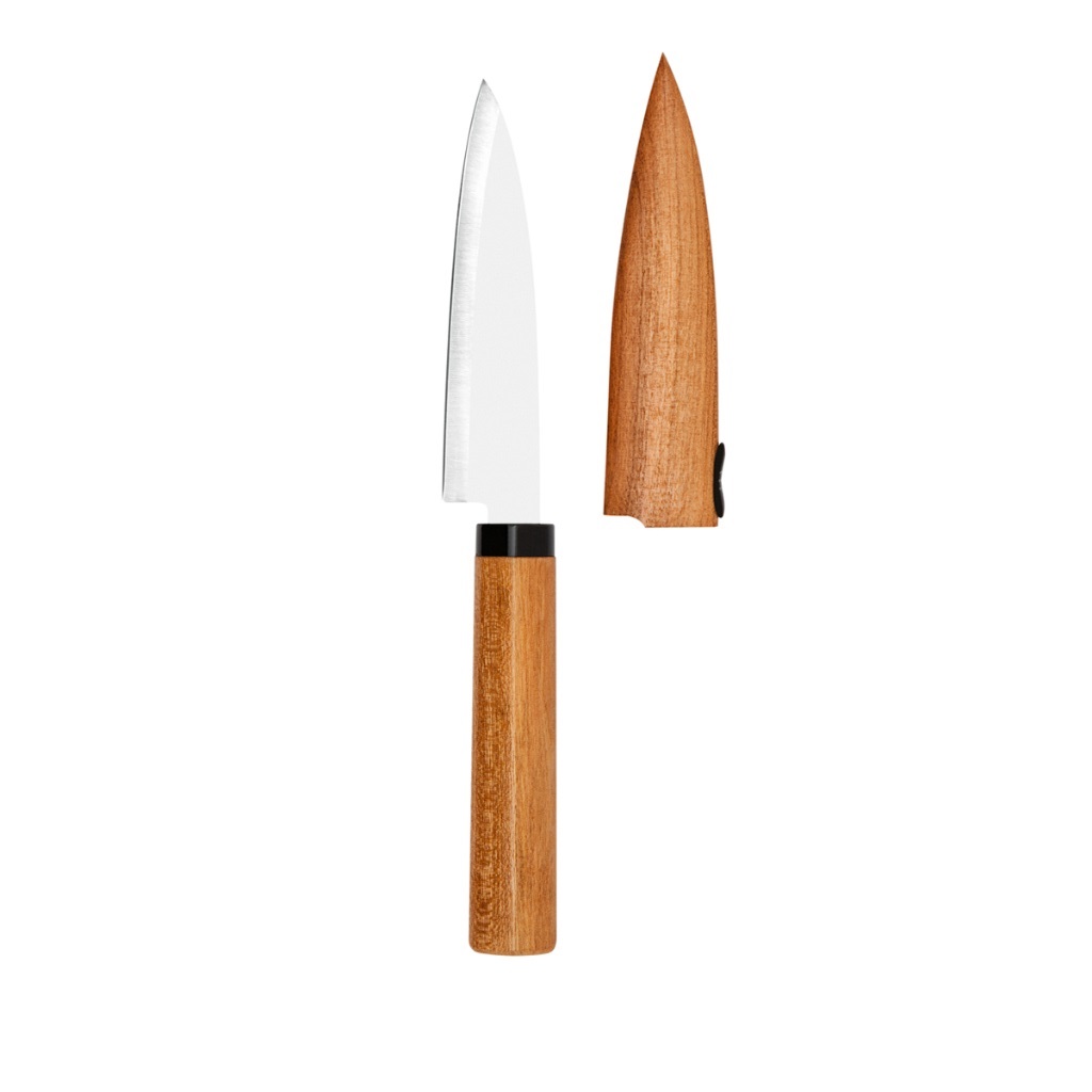 סכין Outdoor לפירות 9.5 ס"מ עם כיסוי מעץ | KAI