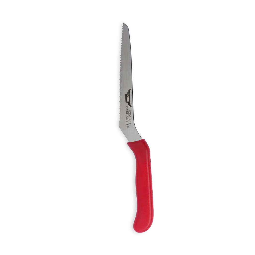 סכין מדורגת 14 ס"מ אדומה | BEROX