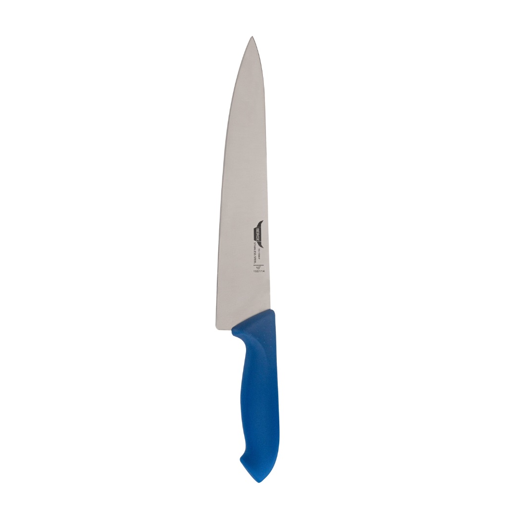 סכין שף 25 ס"מ ידית פלסטיק כחולה | BEROX